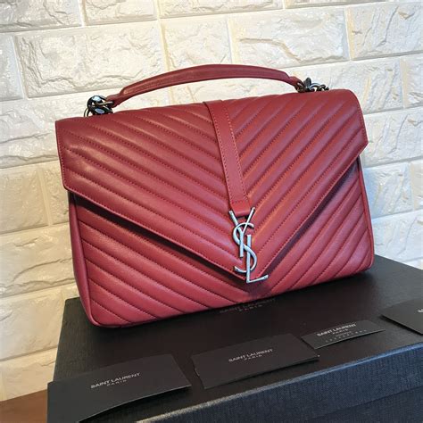 ysl bags red color